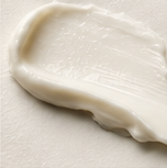 A softly ridged sweep of skincare cream