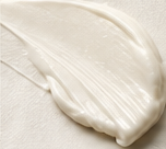 A broad sweep of skincare cream